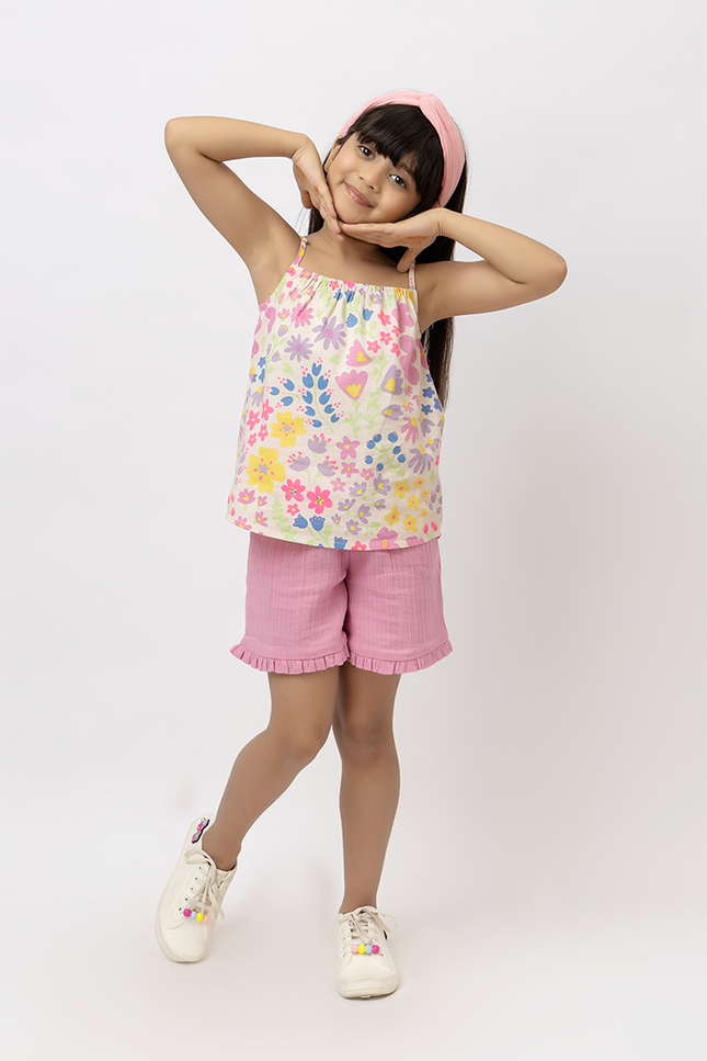 Breezy Pops Floral– Cotton Co-ord Set