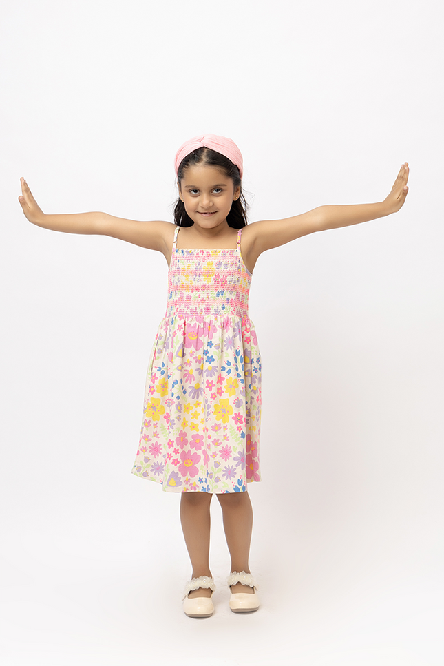 Smock A Doodle – Floral Cotton Smocked Dress