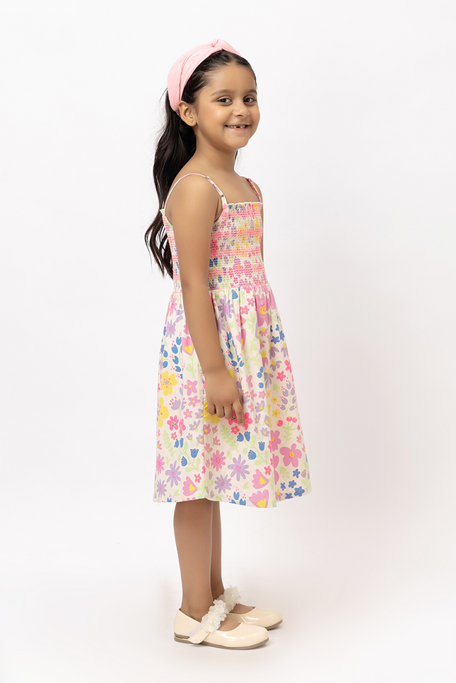 Smock A Doodle – Floral Cotton Smocked Dress