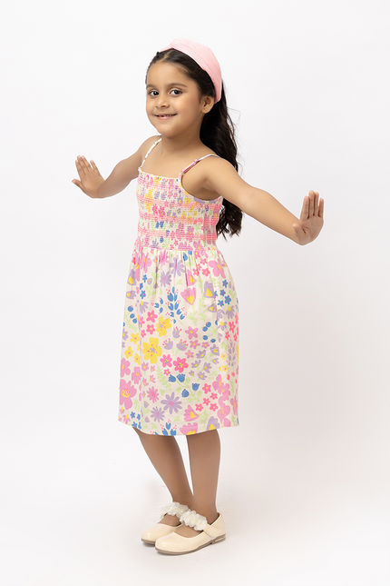 Smock A Doodle – Floral Cotton Smocked Dress