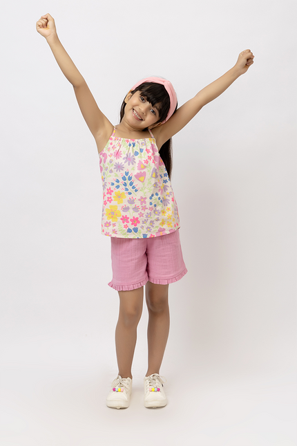 Breezy Pops Floral– Cotton Co-ord Set
