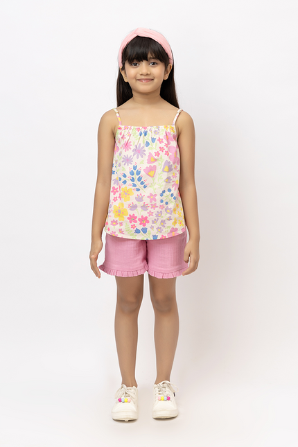 Breezy Pops Floral– Cotton Co-ord Set