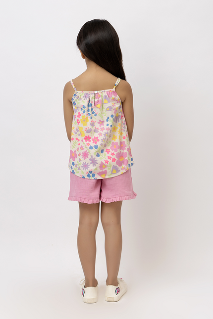Breezy Pops Floral Cotton - Top