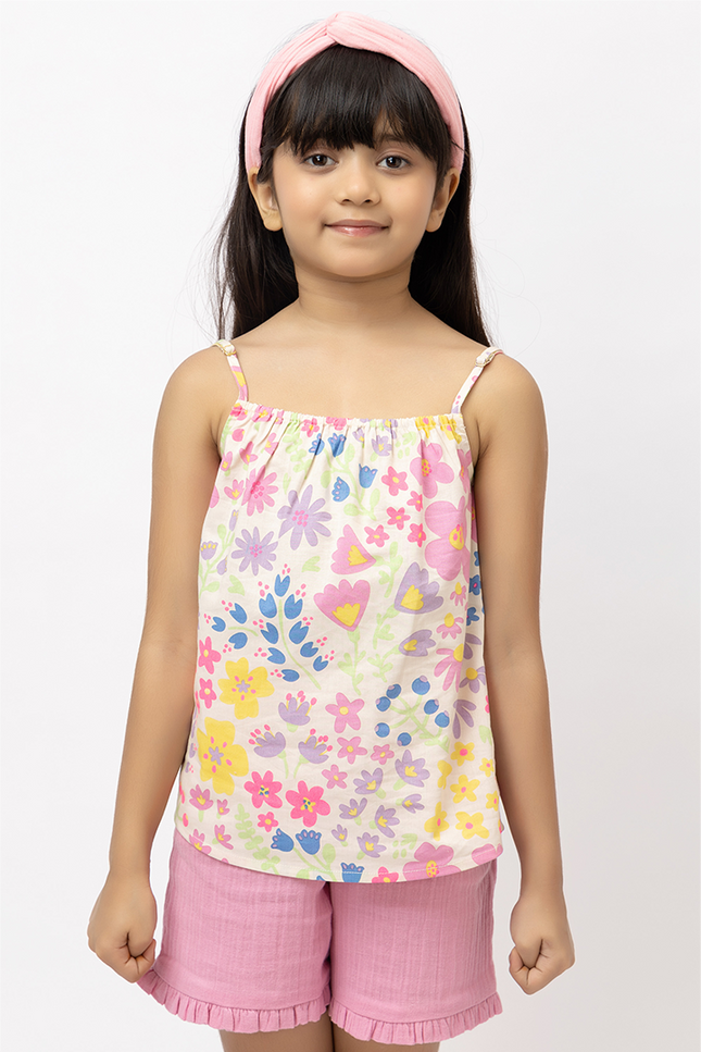 Breezy Pops Floral Cotton - Top