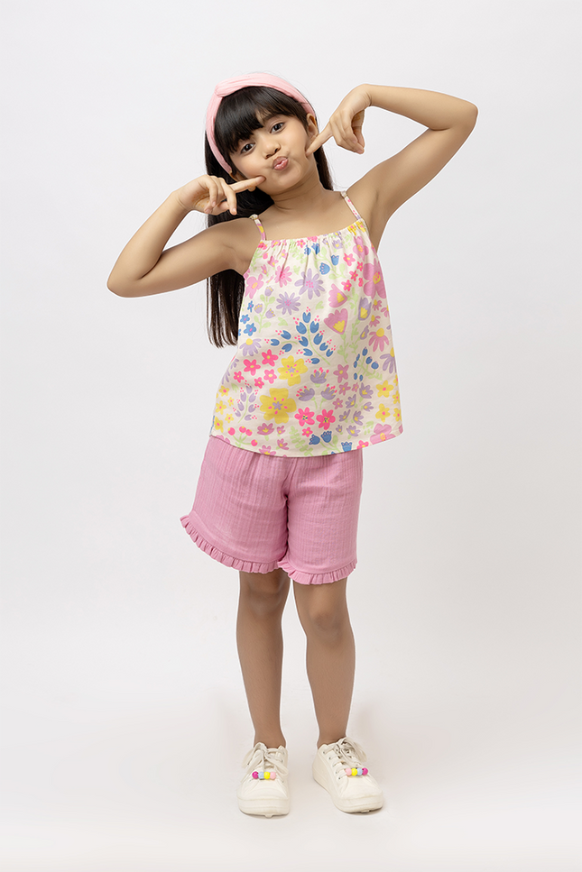 Breezy Pops Floral Cotton - Top