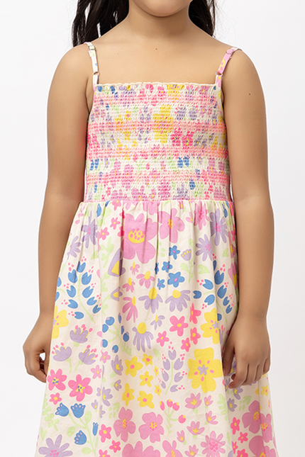 Smock A Doodle – Floral Cotton Smocked Dress